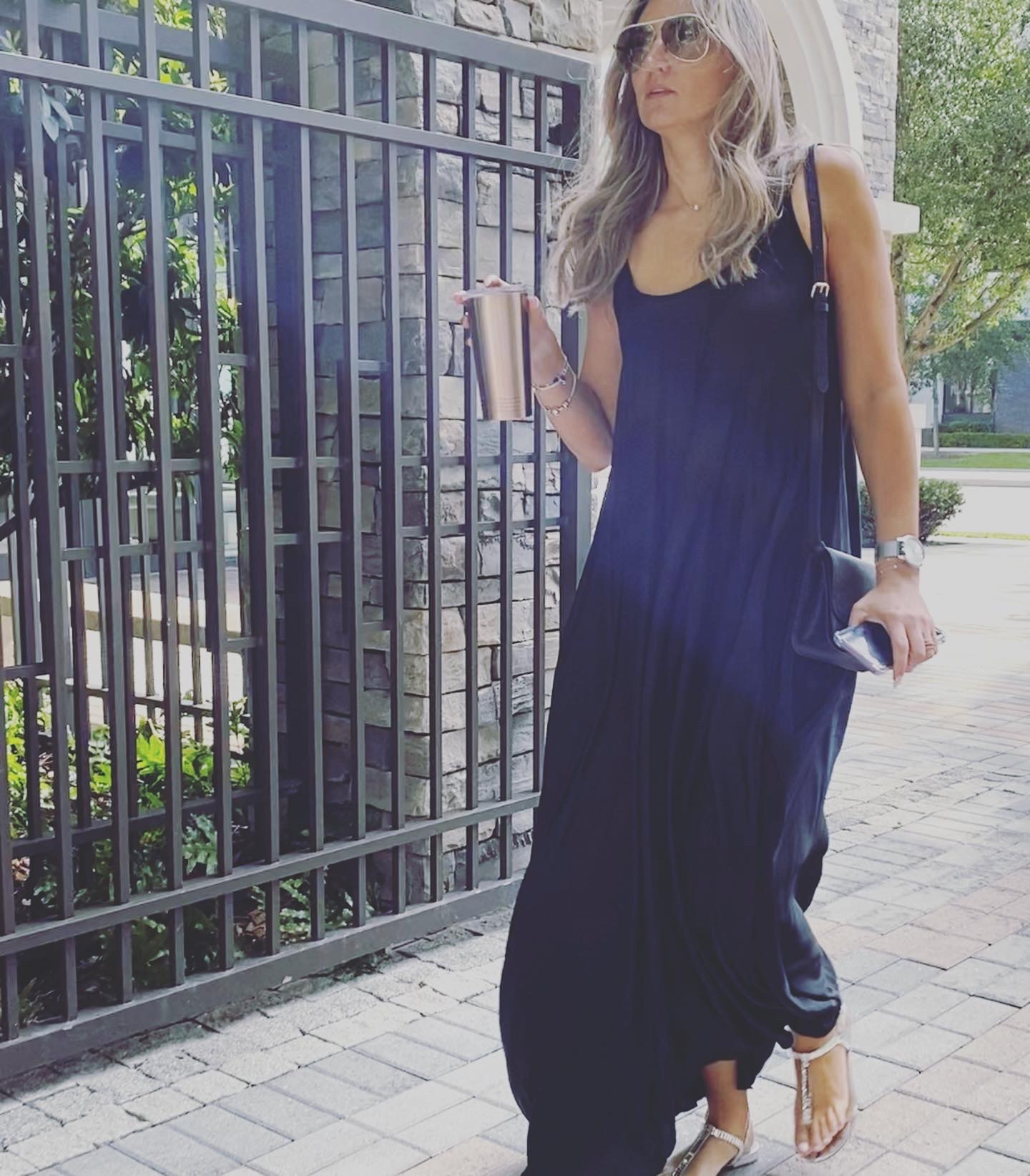 SOFT SATIN FLOWY MAXI DRESS