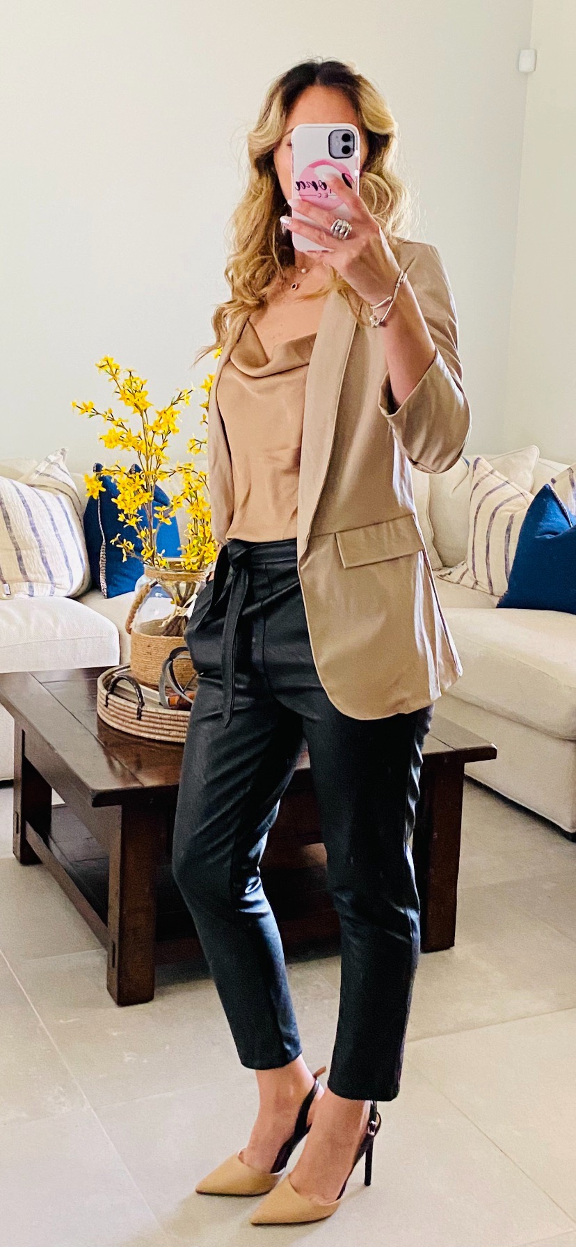 3/4 RUCHED SLEEVE BLAZER