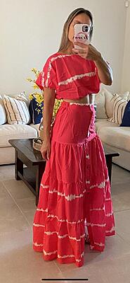 CROP TOP WITH SKIRT SET