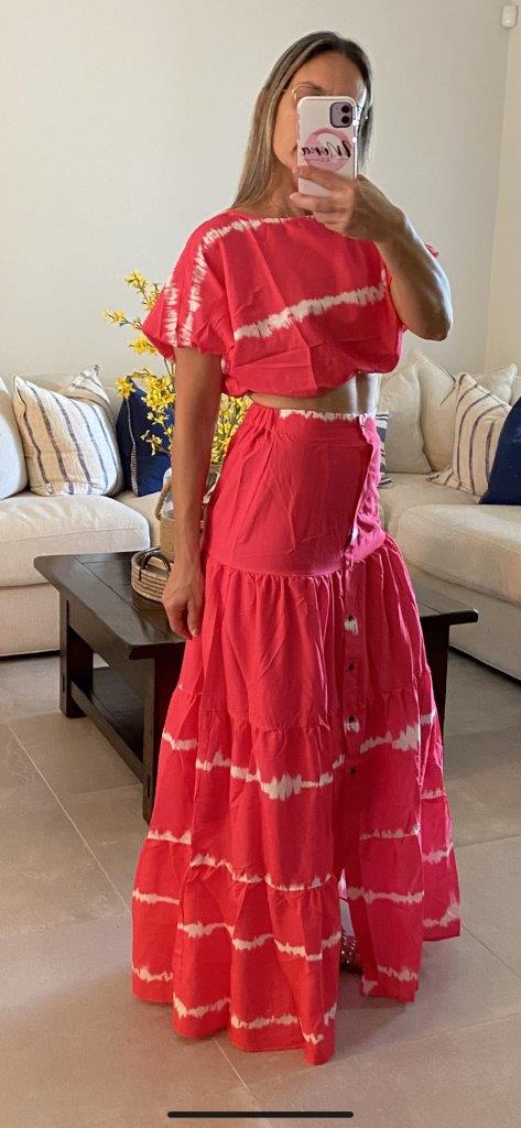 CROP TOP WITH SKIRT SET
