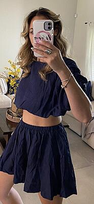 CROP TOP AND MINI SKIRT SET