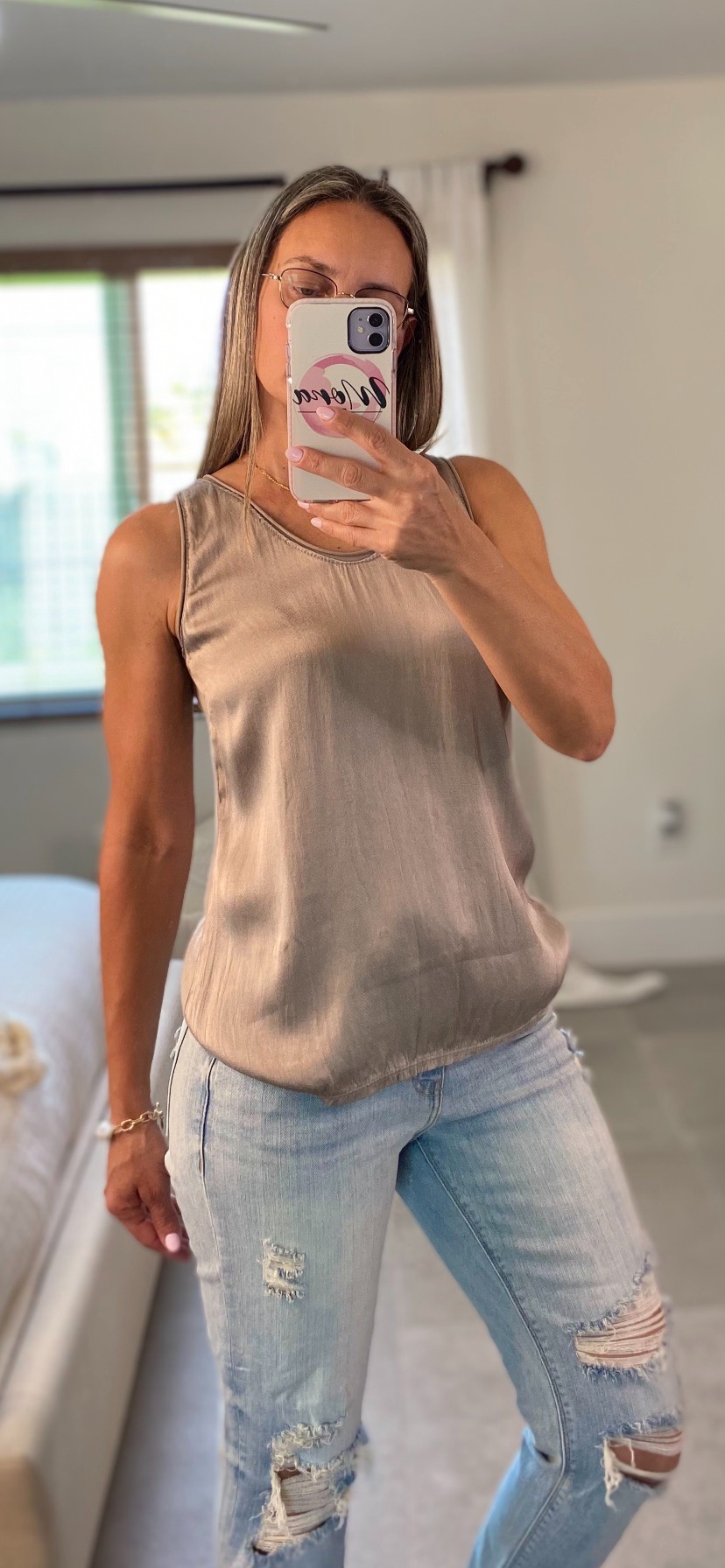 SILKY SOFT VISCOSE TANK TOP WITH CONTRAST BACK