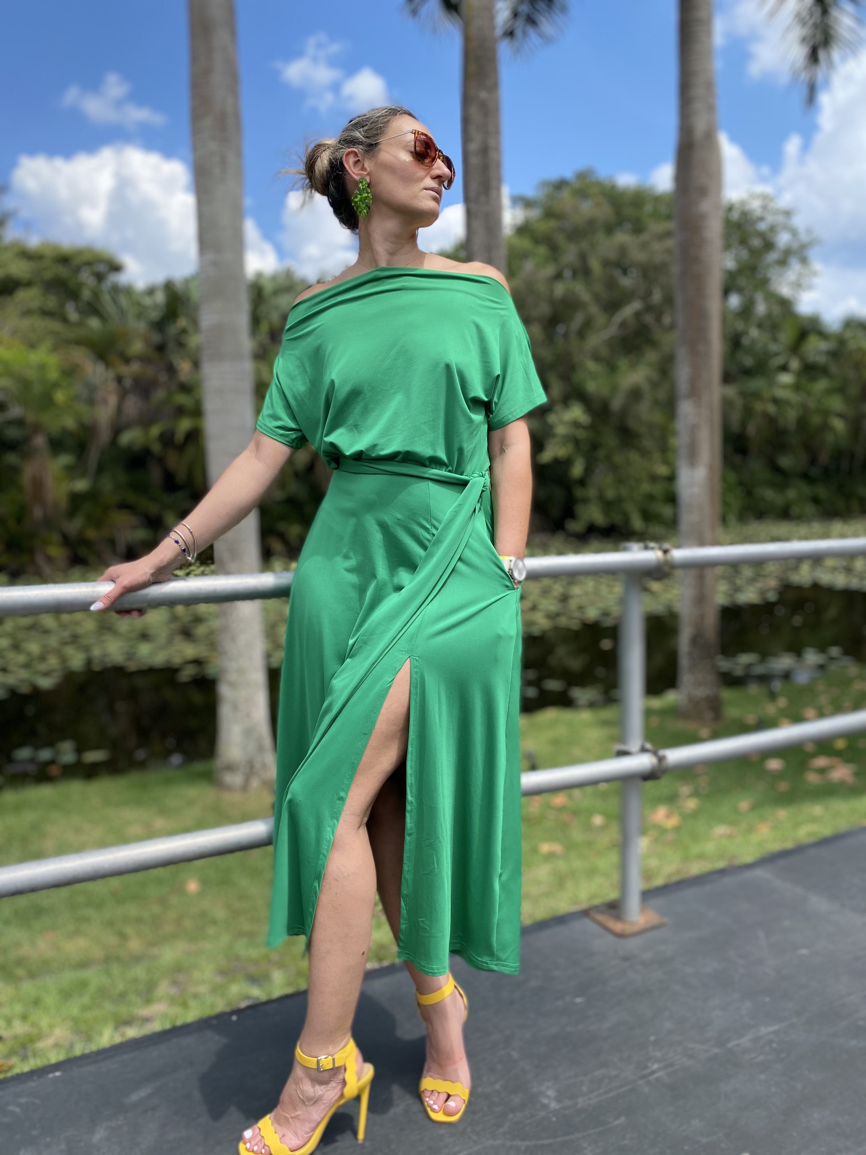 ONE SHOULDER STRETCH DRESS 